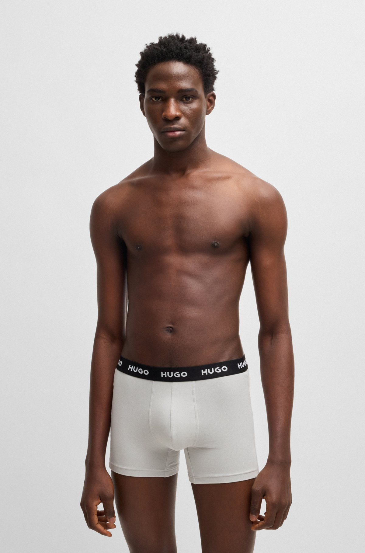 THREE-PACK OF STRETCH-COTTON BOXER BRIEFS WITH LOGOS - 7