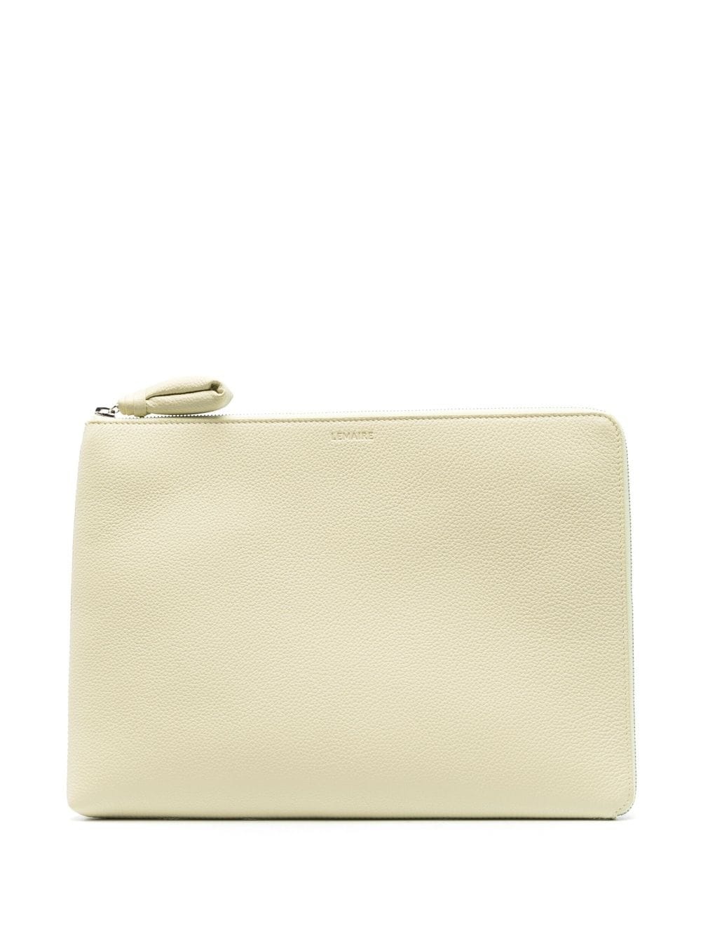 pebbled leather clutch bag - 1