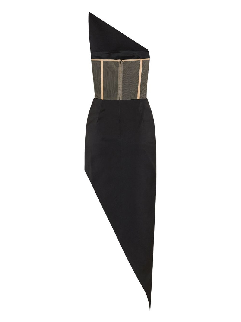 David Koma asymmetric one-shoulder dress outlook