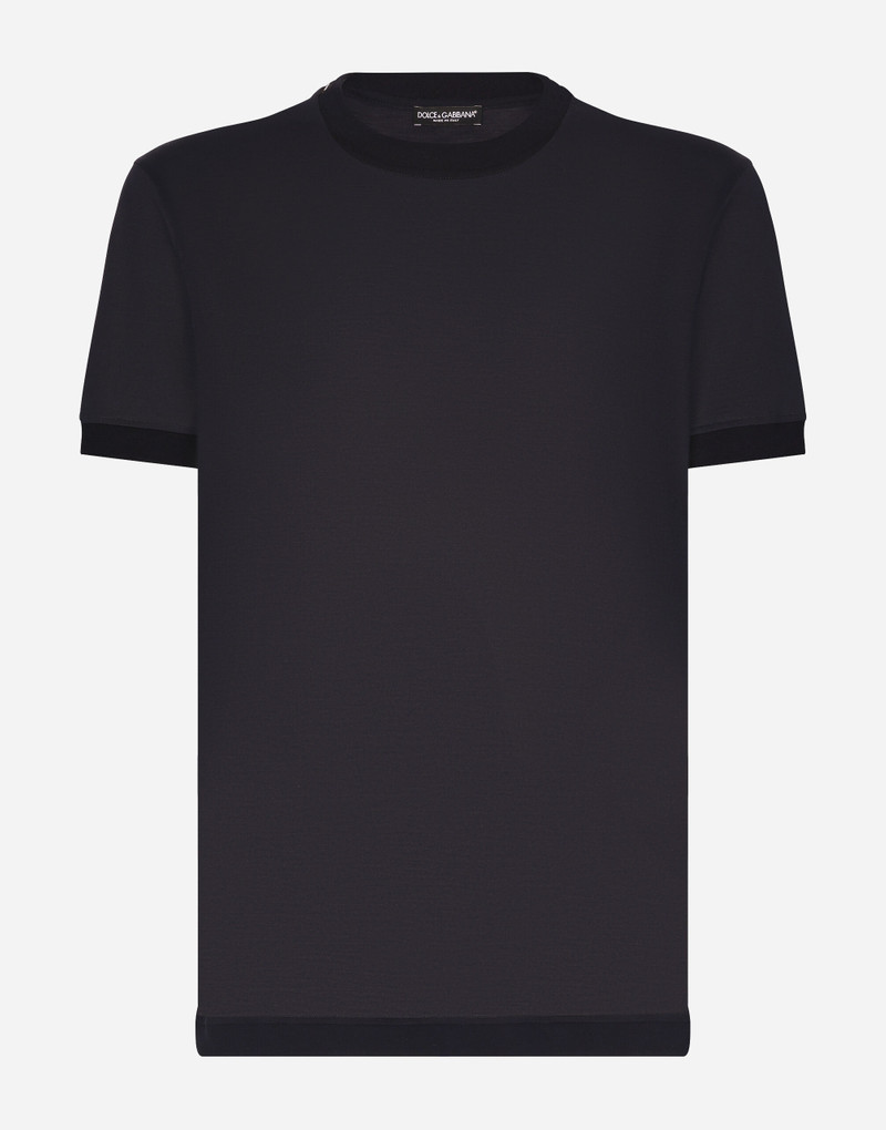 Short-sleeved silk T-shirt 1