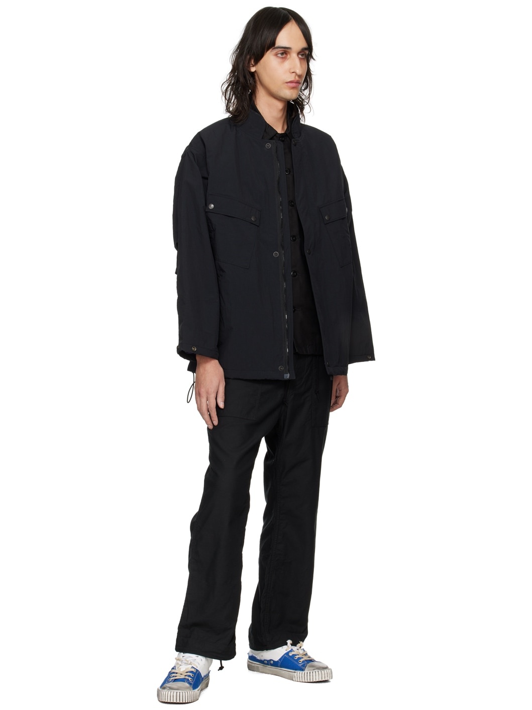 Black String Fatigue Trousers - 4