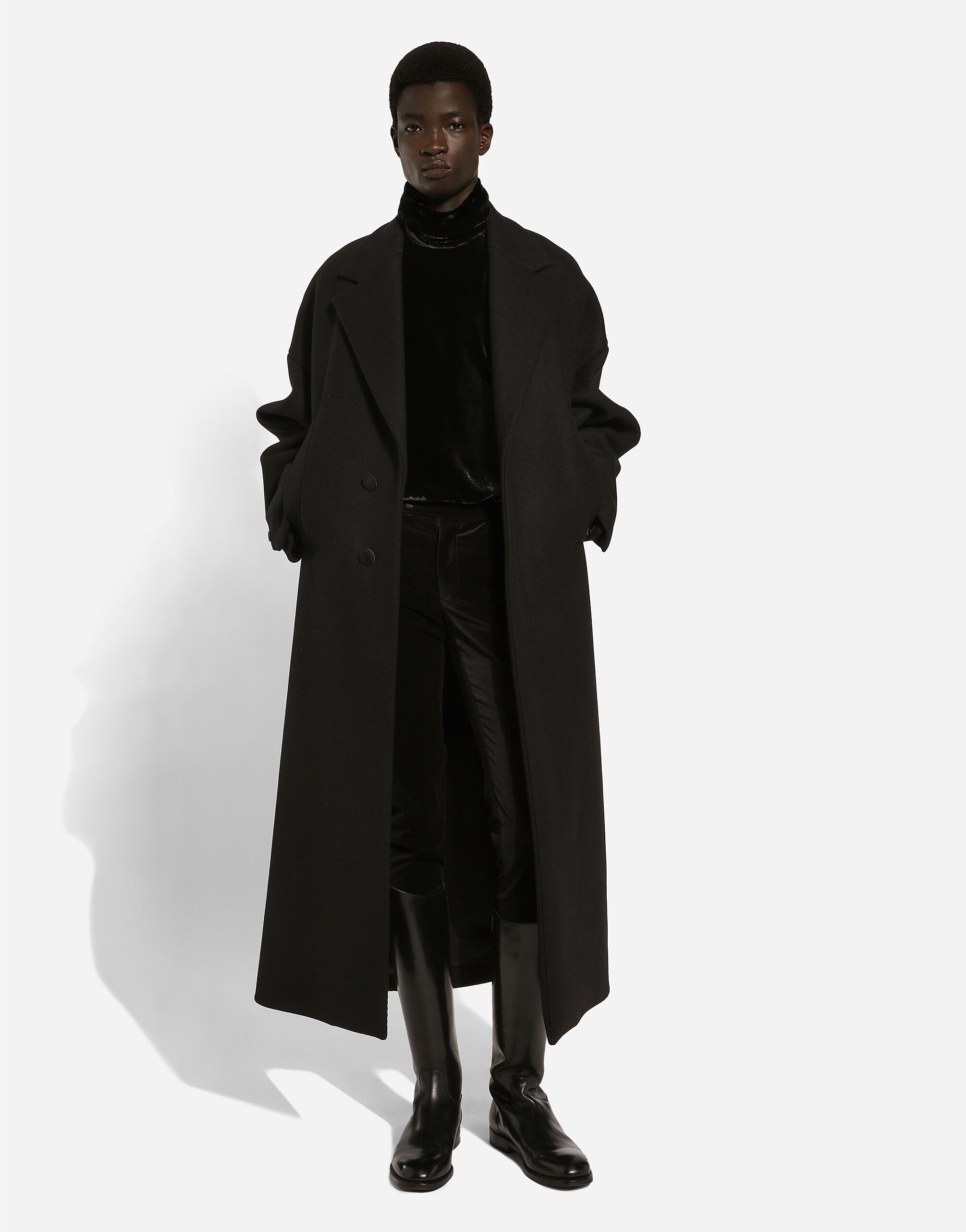 Oversize single-breasted wool coat - 2