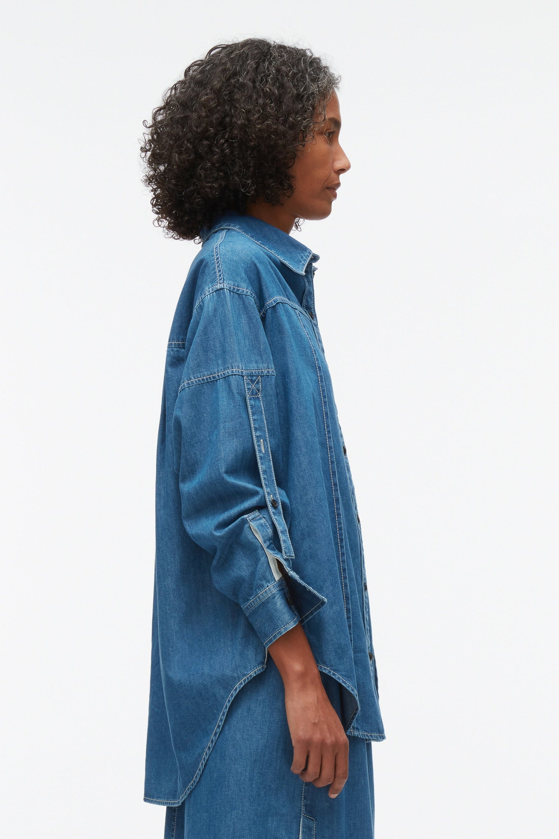 Chambray Oversized Shirt - 4