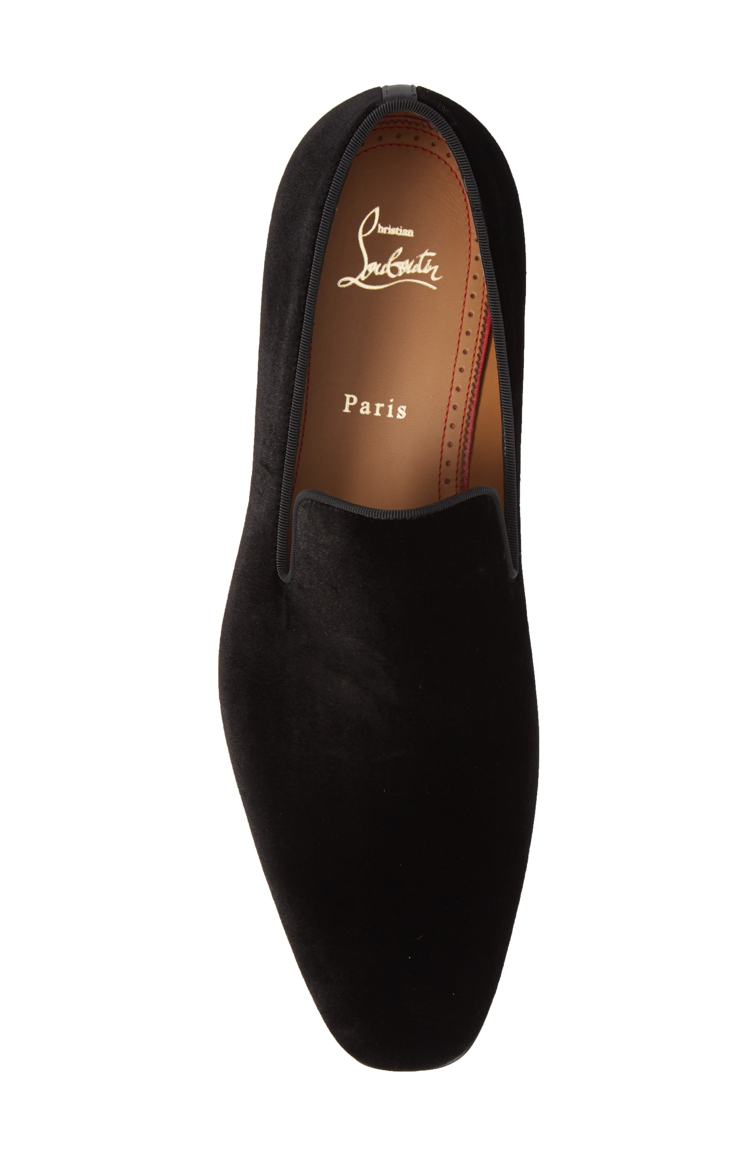 Christian Louboutin Dandelion Velvet Venetian Loafer in Black Velvet at Nordstrom - 5