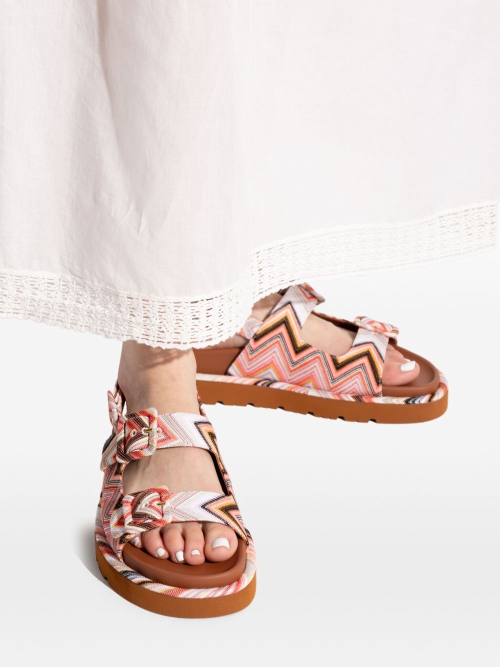 patterned sandals - 6