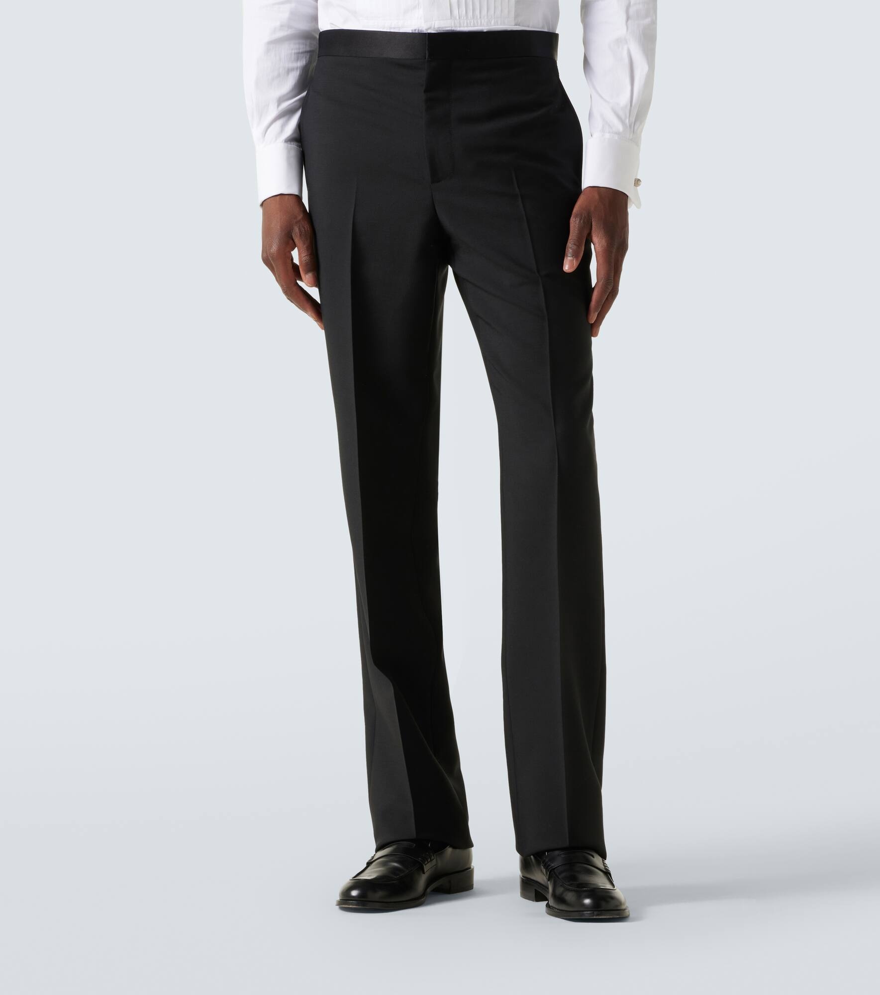 Wool and mohair tuxedo pants - 3