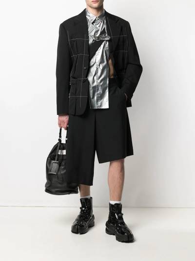 Comme des Garçons Homme Plus cut-out panelled metallic shirt outlook