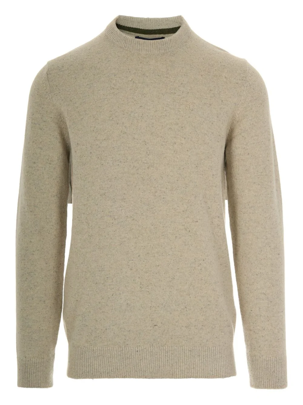 speckled crew-neck sweater - 1