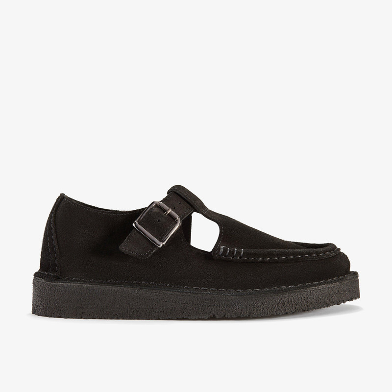 Nomad T Bar Black Suede 1