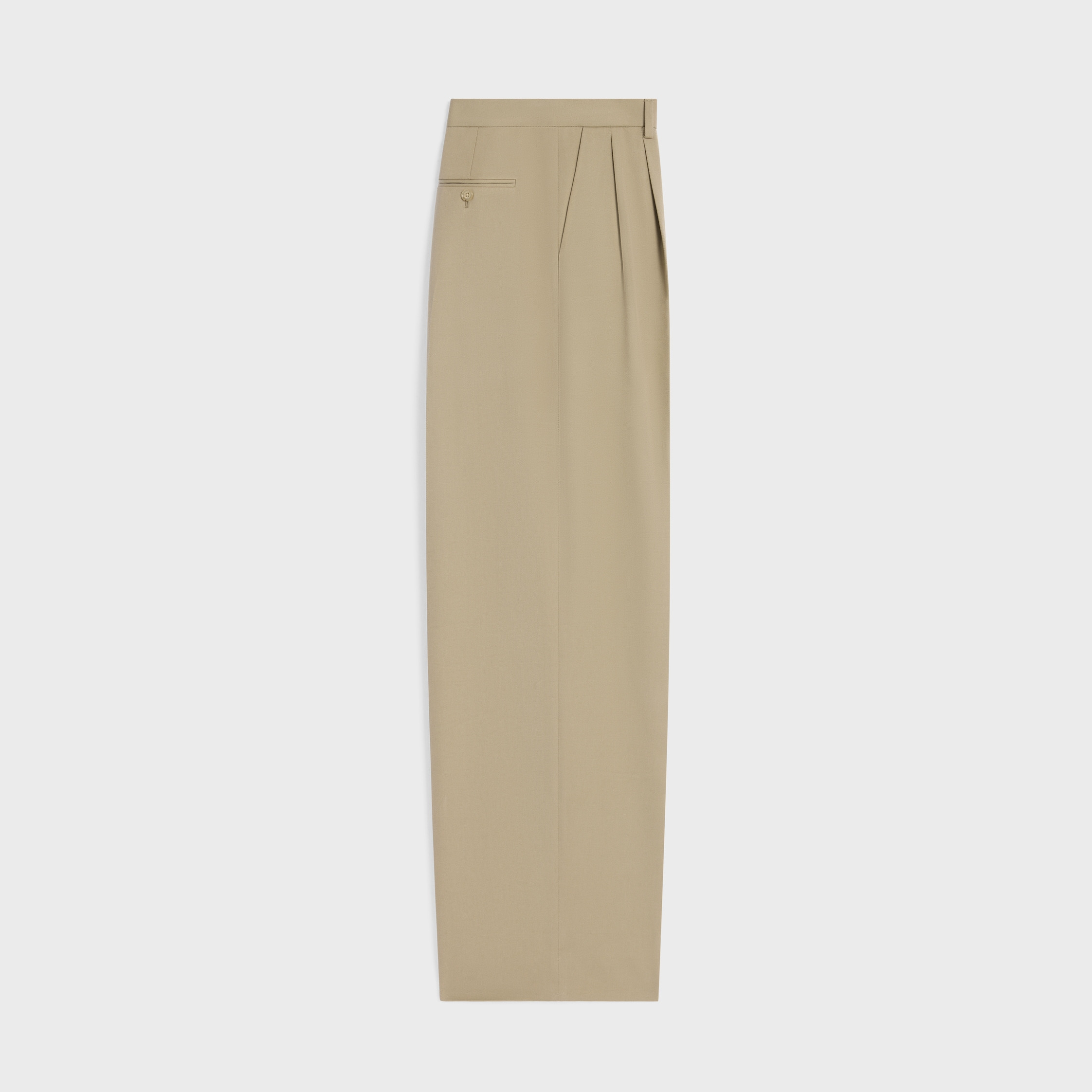 pleated trousers IN cotton and wool gabardine - 2