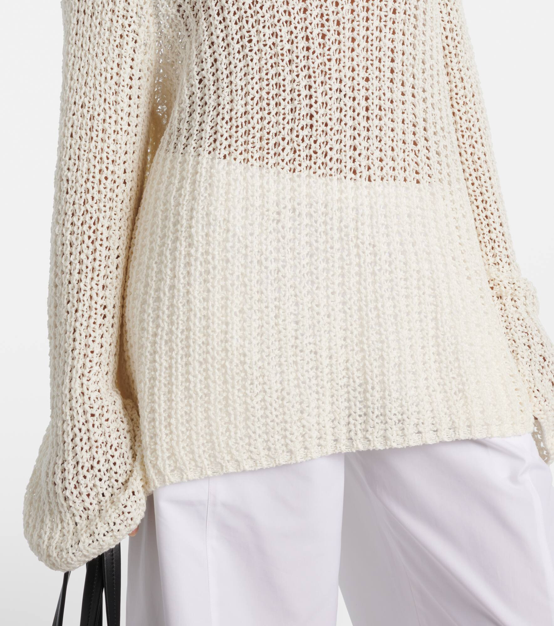 Elowen open-knit cotton-blend sweater - 5