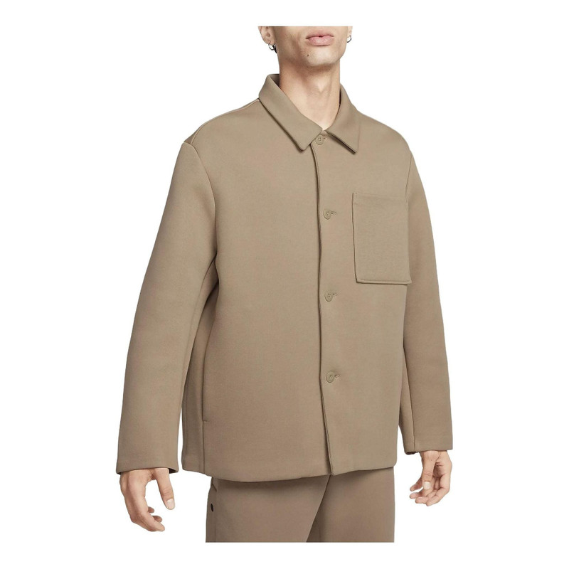 Nike Sportswear Tech Fleece Reimagined Wide Shirt Jacket 'Khaki' FB8168-247 - 1