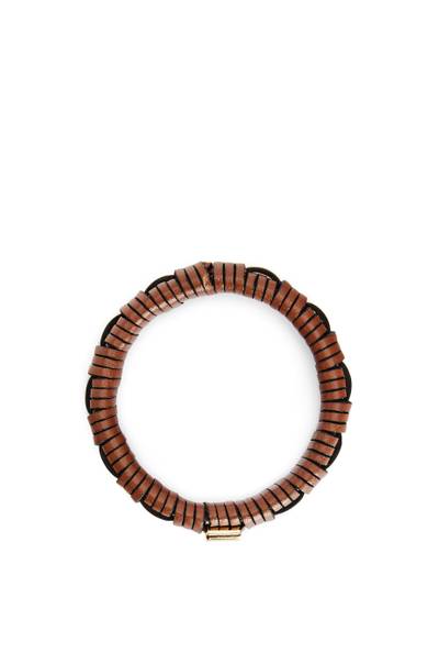 Loewe Woven bangle in brass and classic calfskin outlook