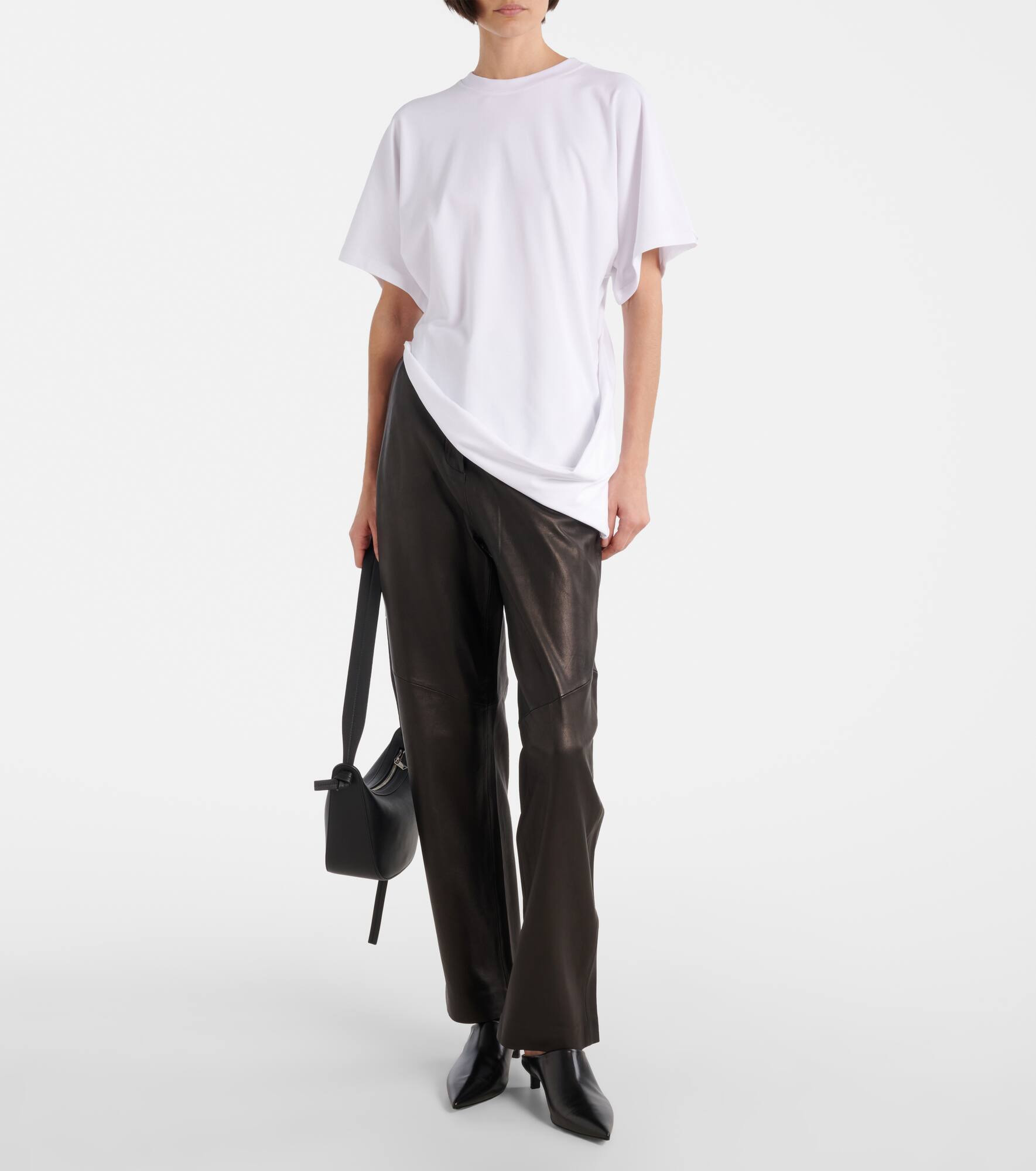 Keras asymmetric cotton-blend T-shirt - 2