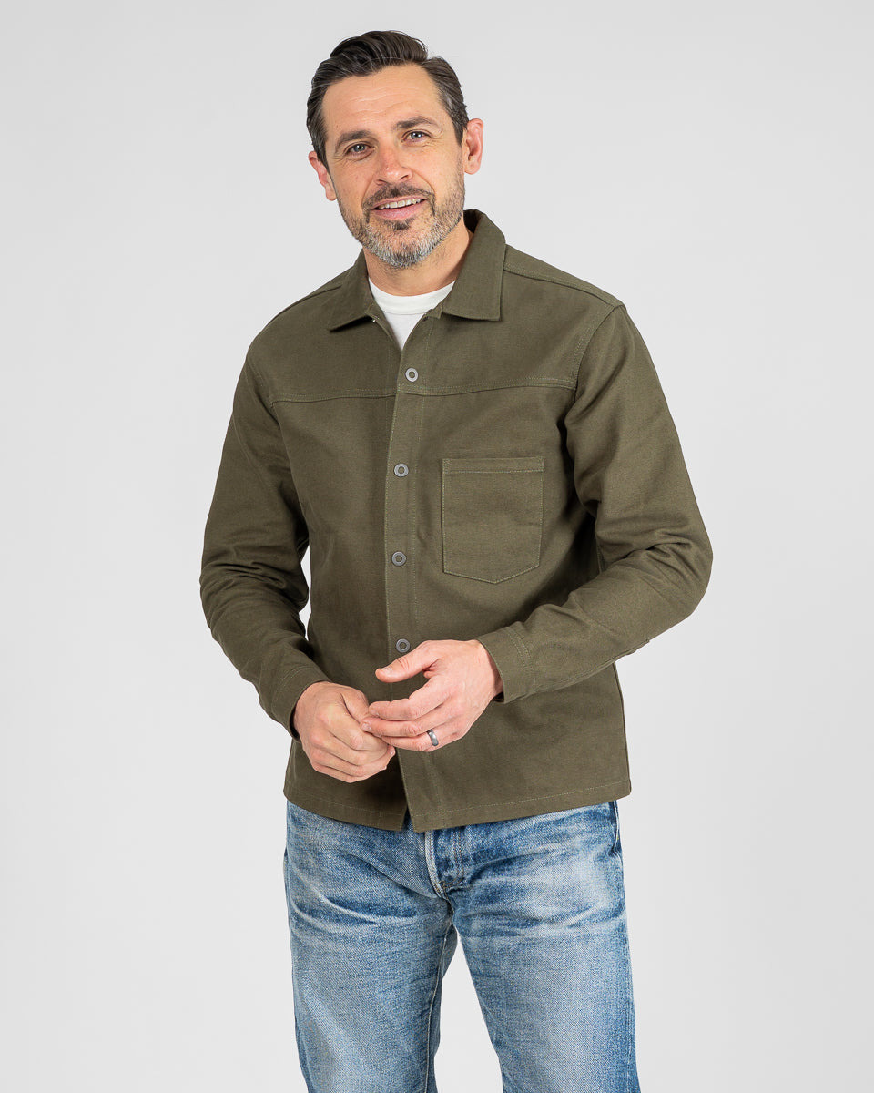 STF-BRO71 SaturdayTypeFever - 9oz Olive Cotton Shirt - Brother71 - 3