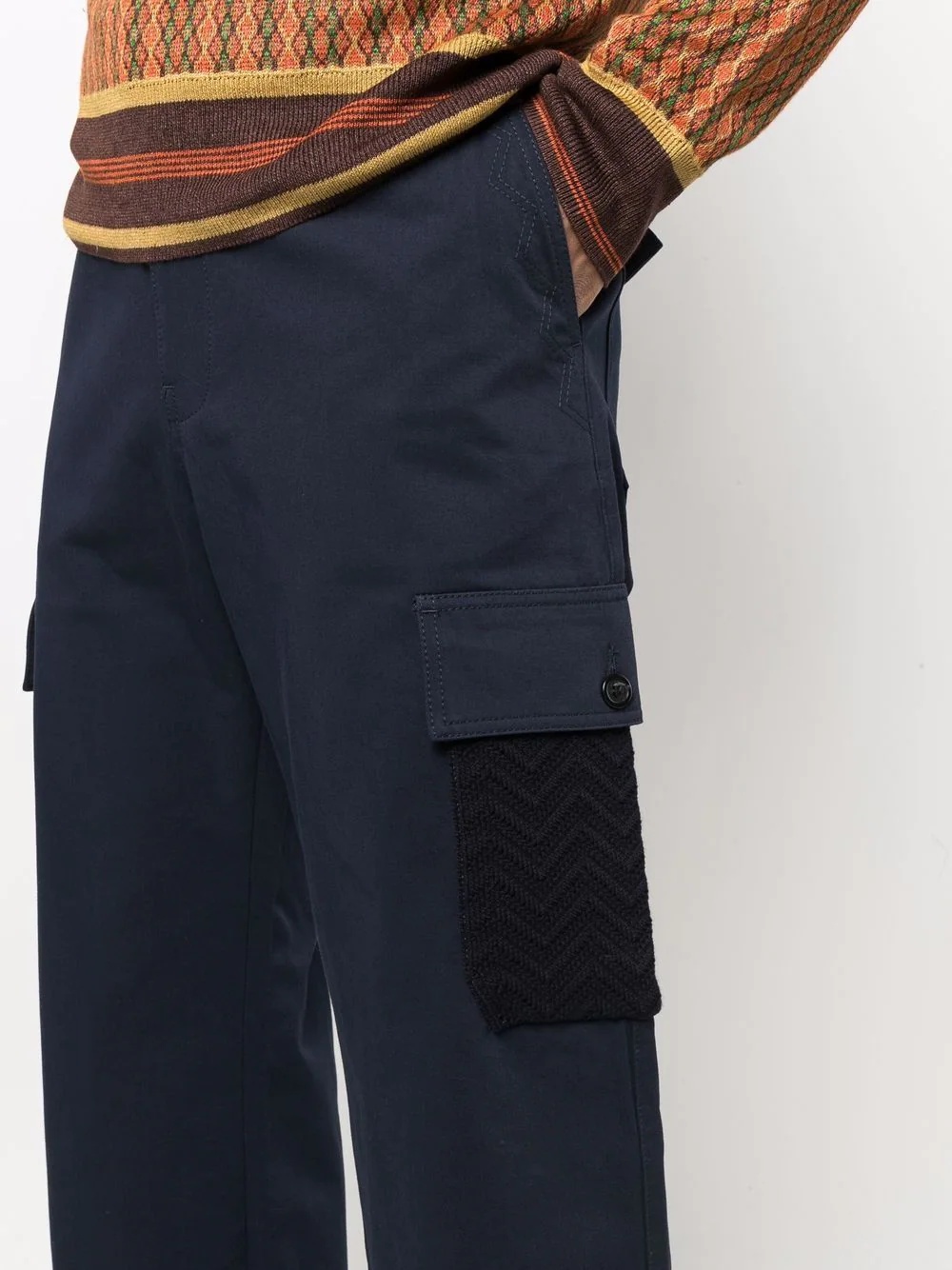 straight-leg cargo pocket trousers - 5