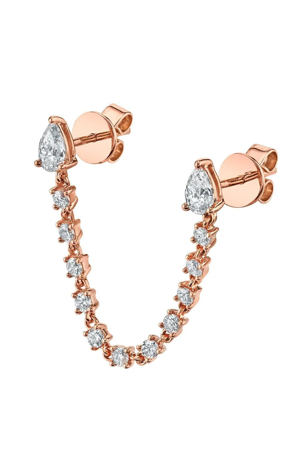 Diamond Double Loop Earring - 1