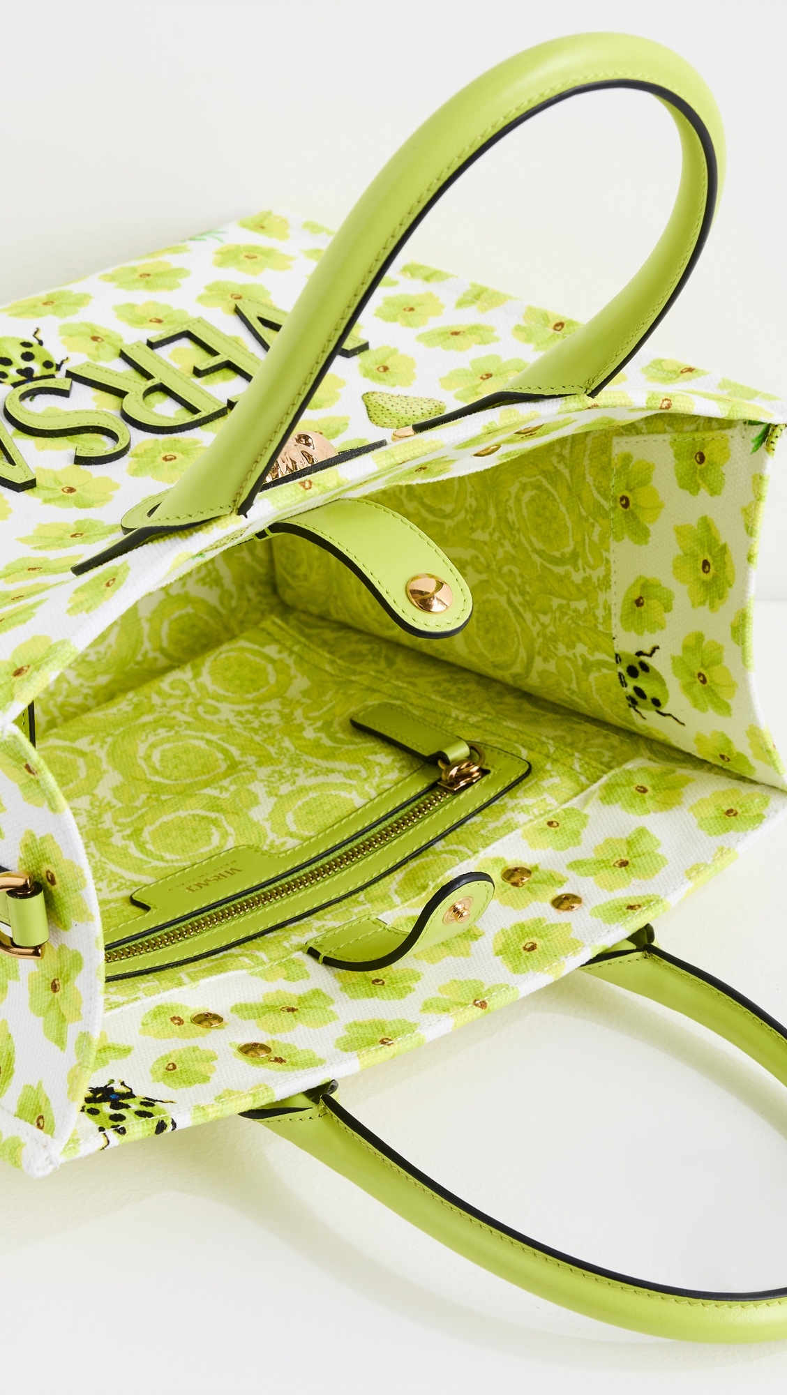 Fabric and Calf Leather Small Tote - 5