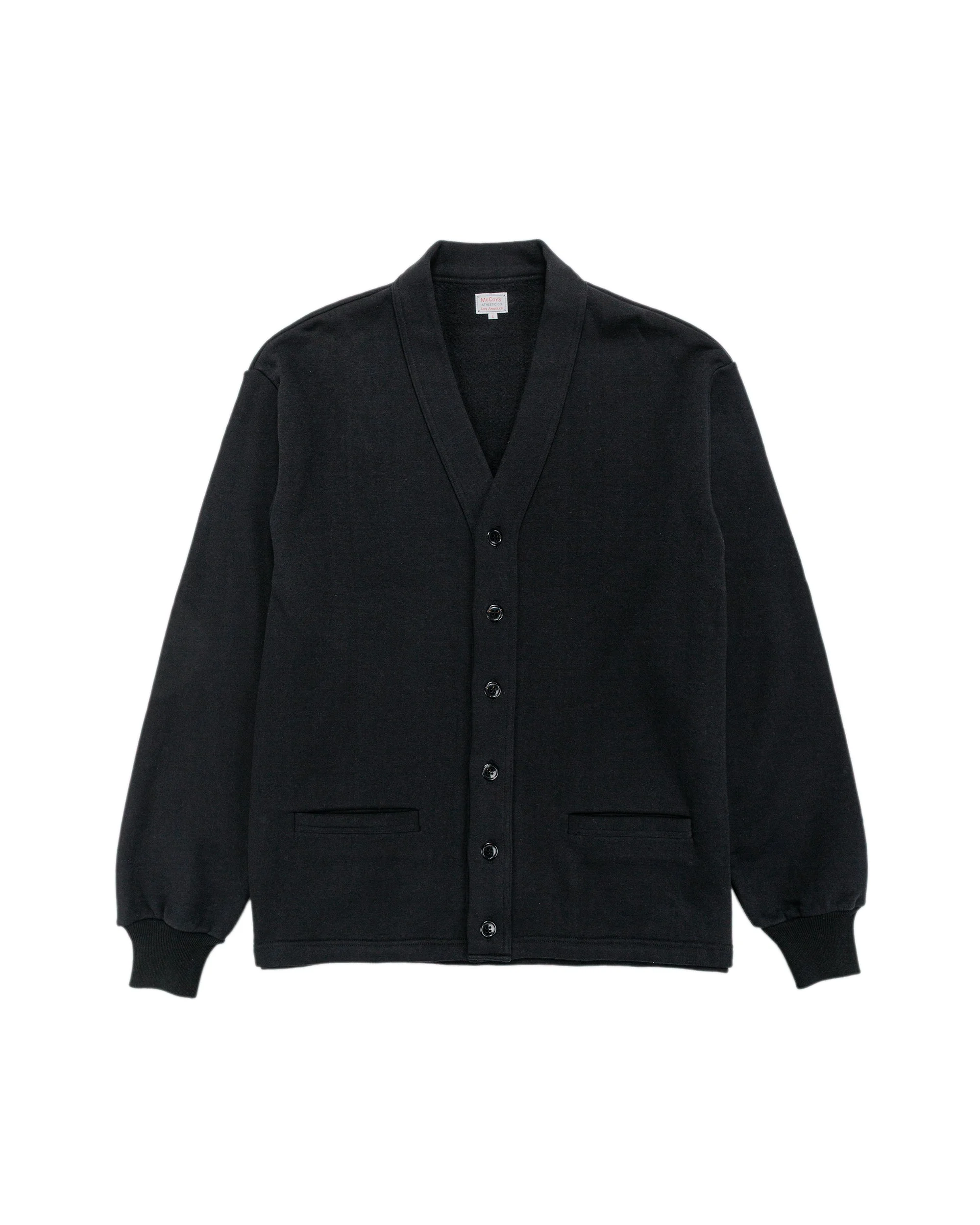 MC25115 10oz. Loopwheel Sweatshirt Cardigan Black - 1