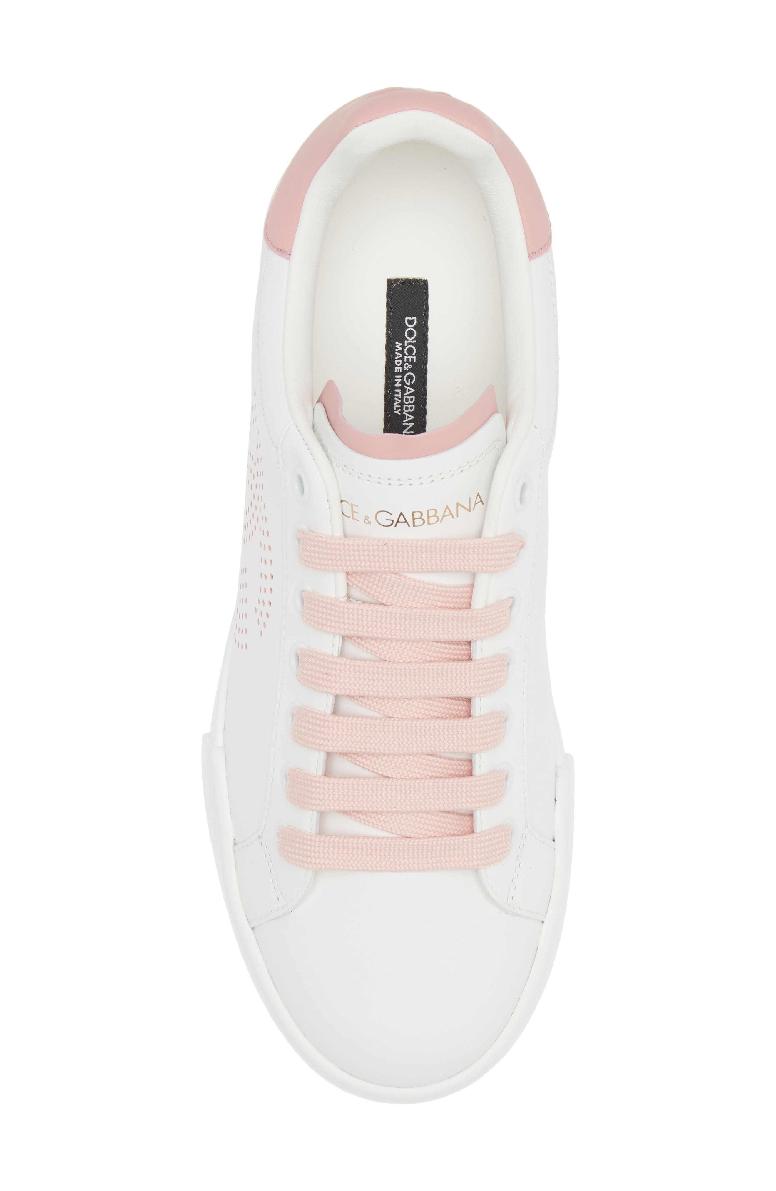 Dolce&Gabbana Portofino Sneaker in Bianco/Rosa at Nordstrom - 5