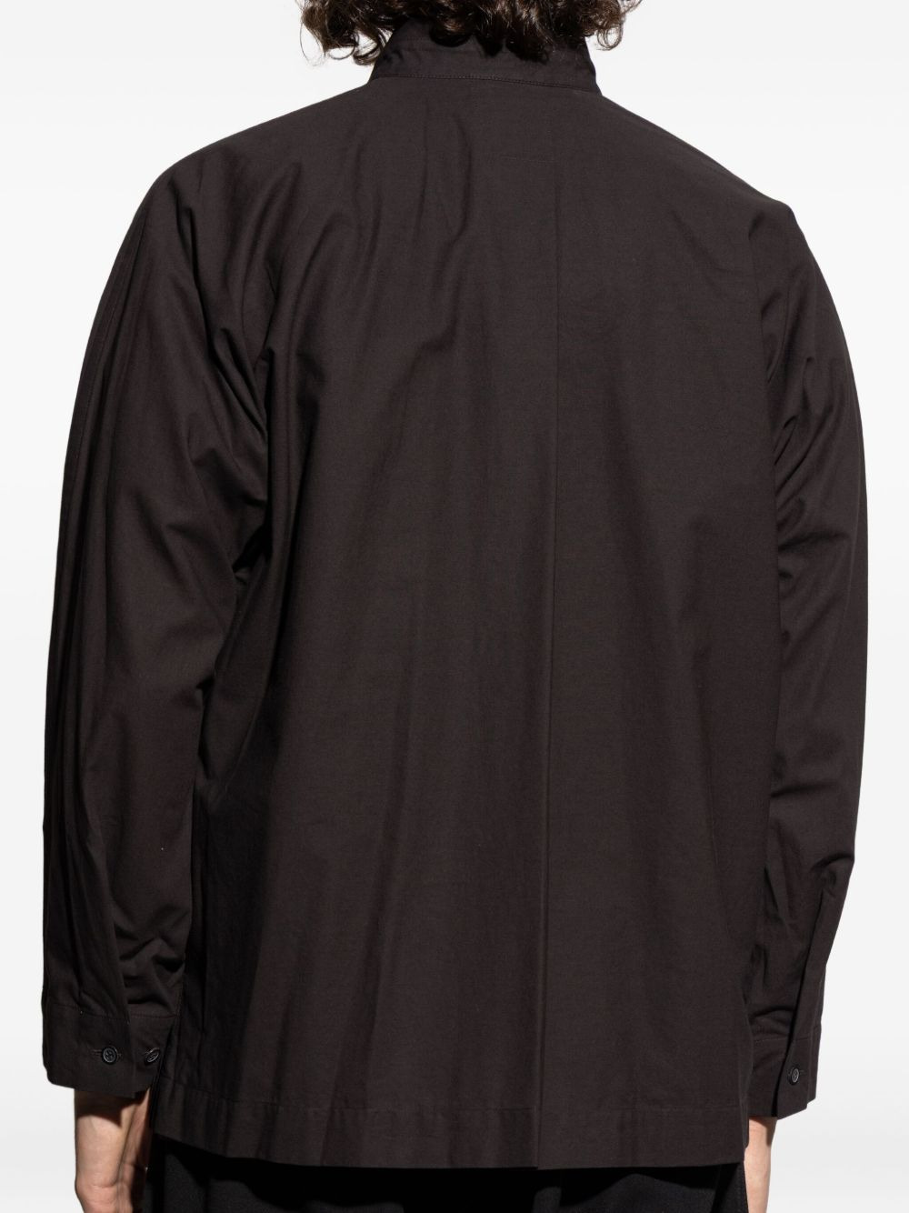 mandarin-collar pocket shirt - 4