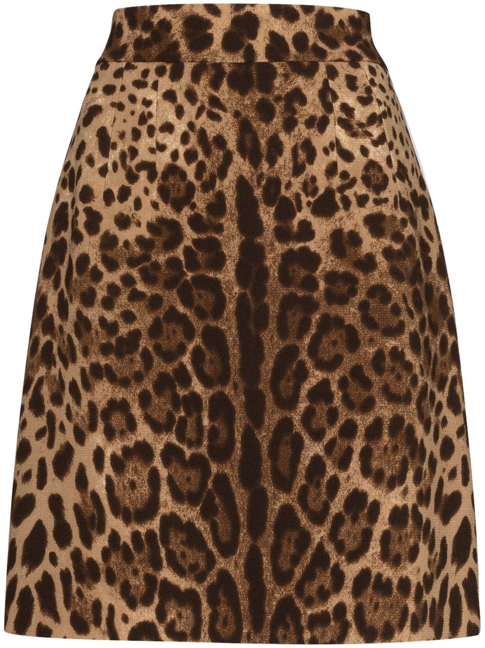 leopard-print A-line skirt - 1