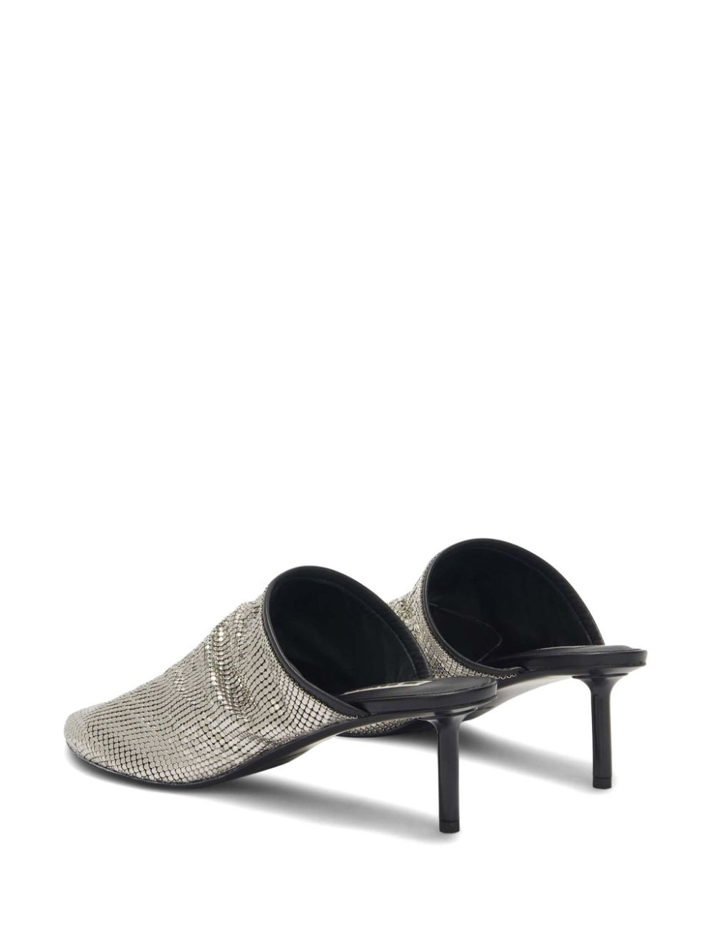 sequin-mesh mules - 3