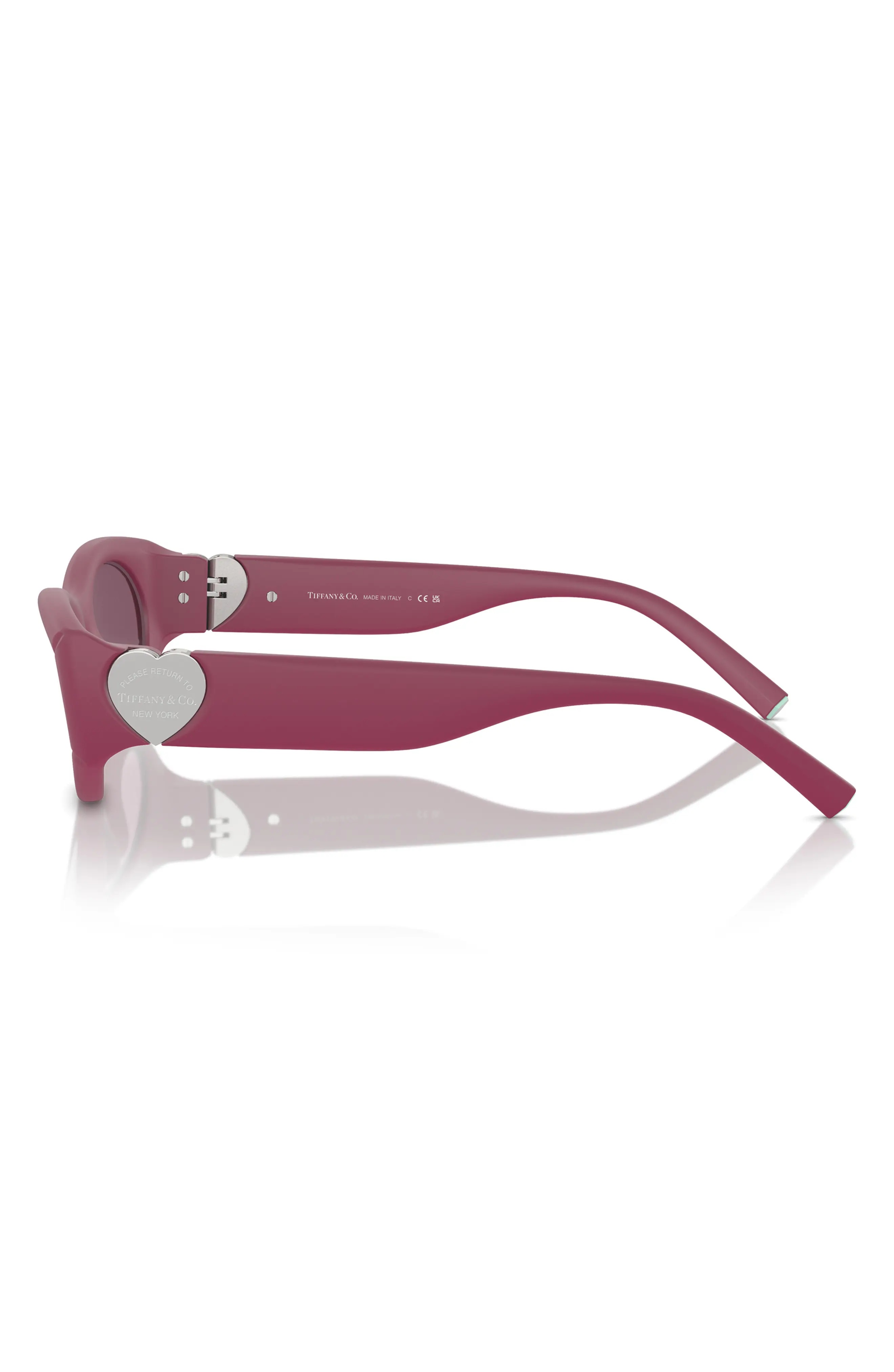 55mm Oval Sunglasses in Fuchsia /Violet - 3