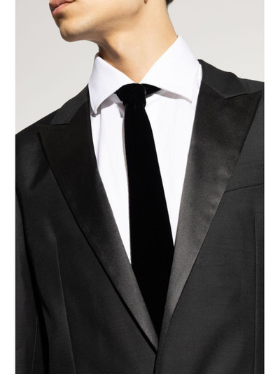 GIORGIO ARMANI velvet-effect tie outlook