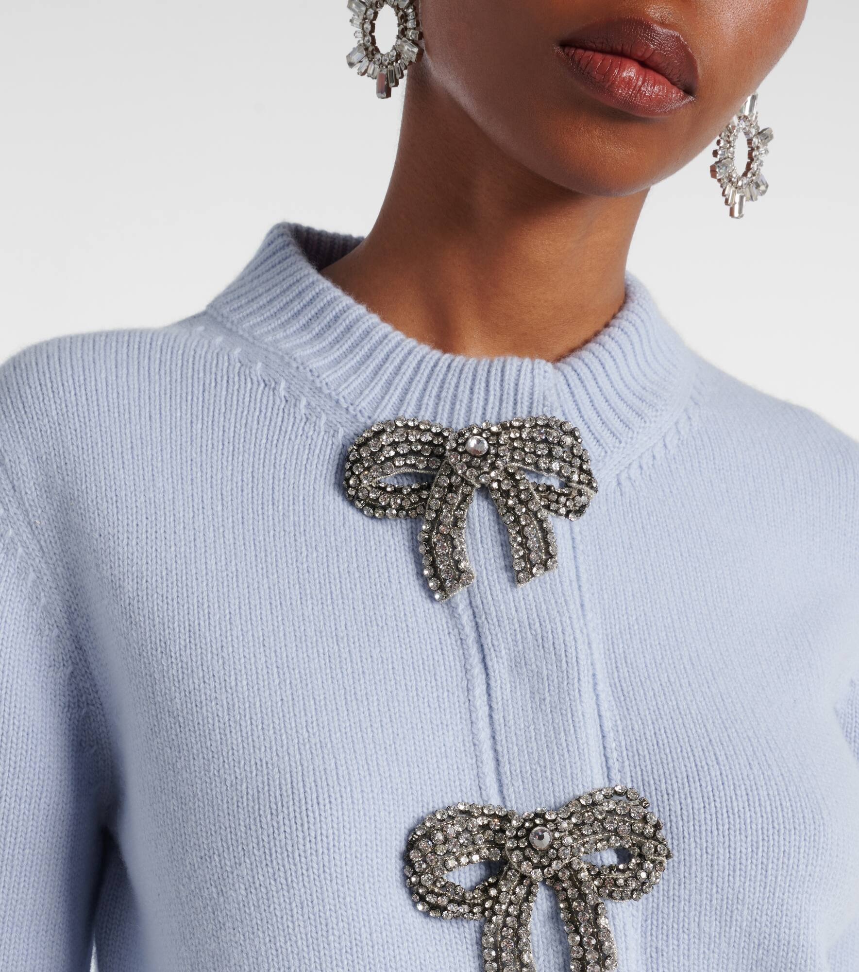 Embellished wool and cashmere cardigan - 4