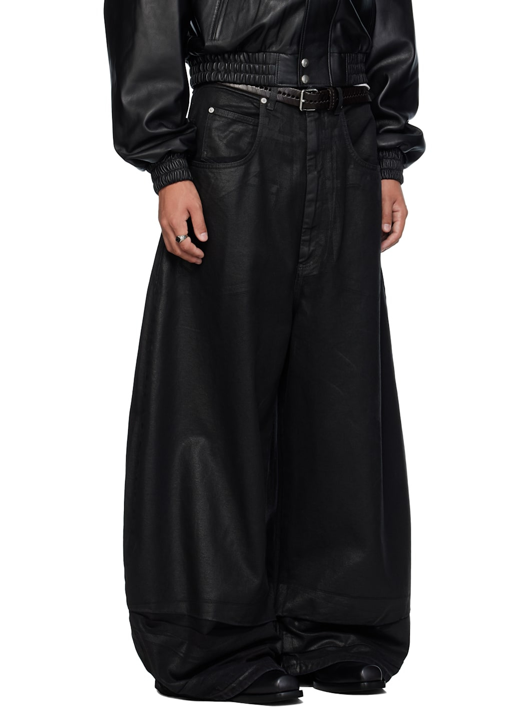 Black Coated Double XL Jeans - 2