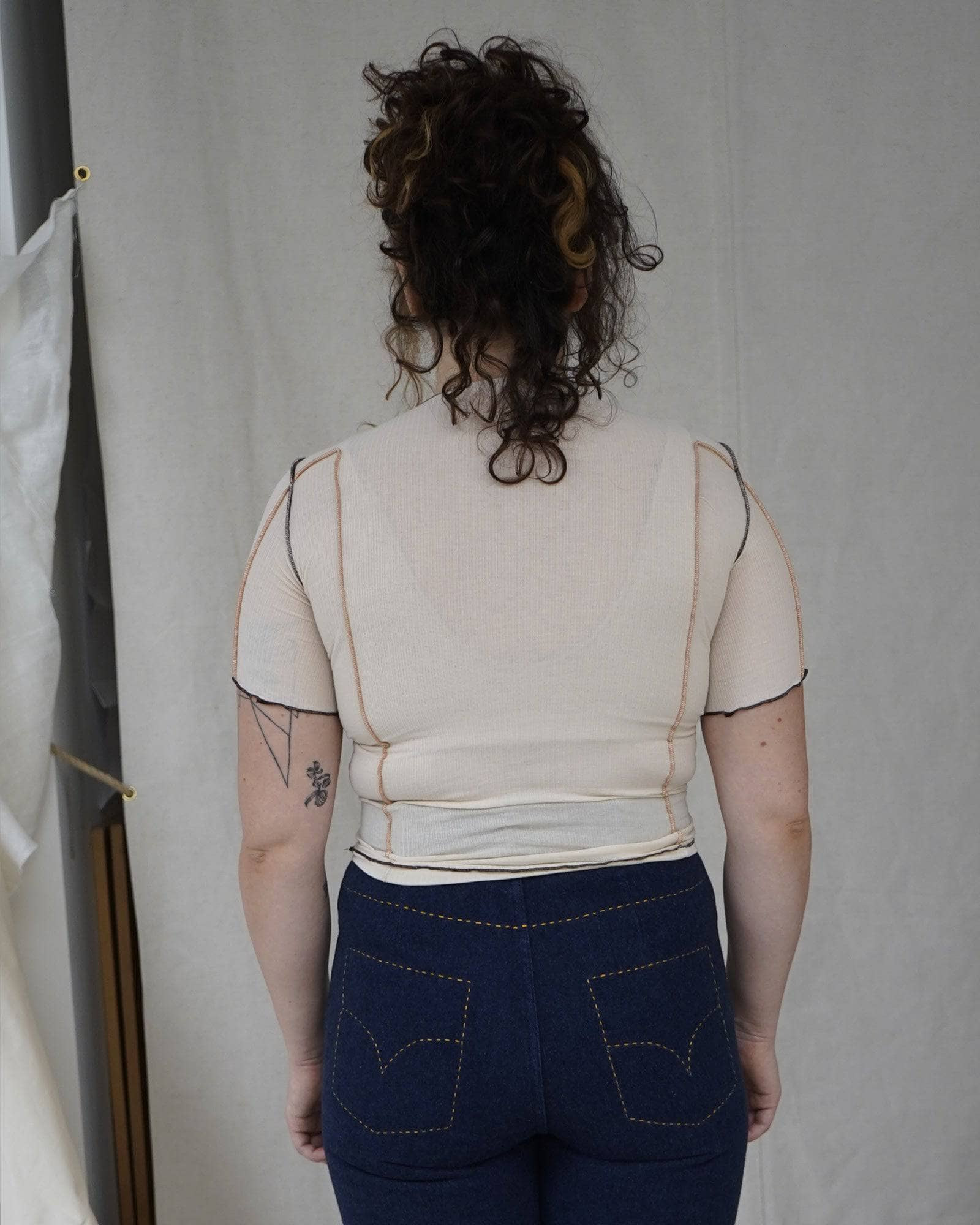 Omato 3/4 Tee Shirt - Fine Organic Cotton Rib - 2