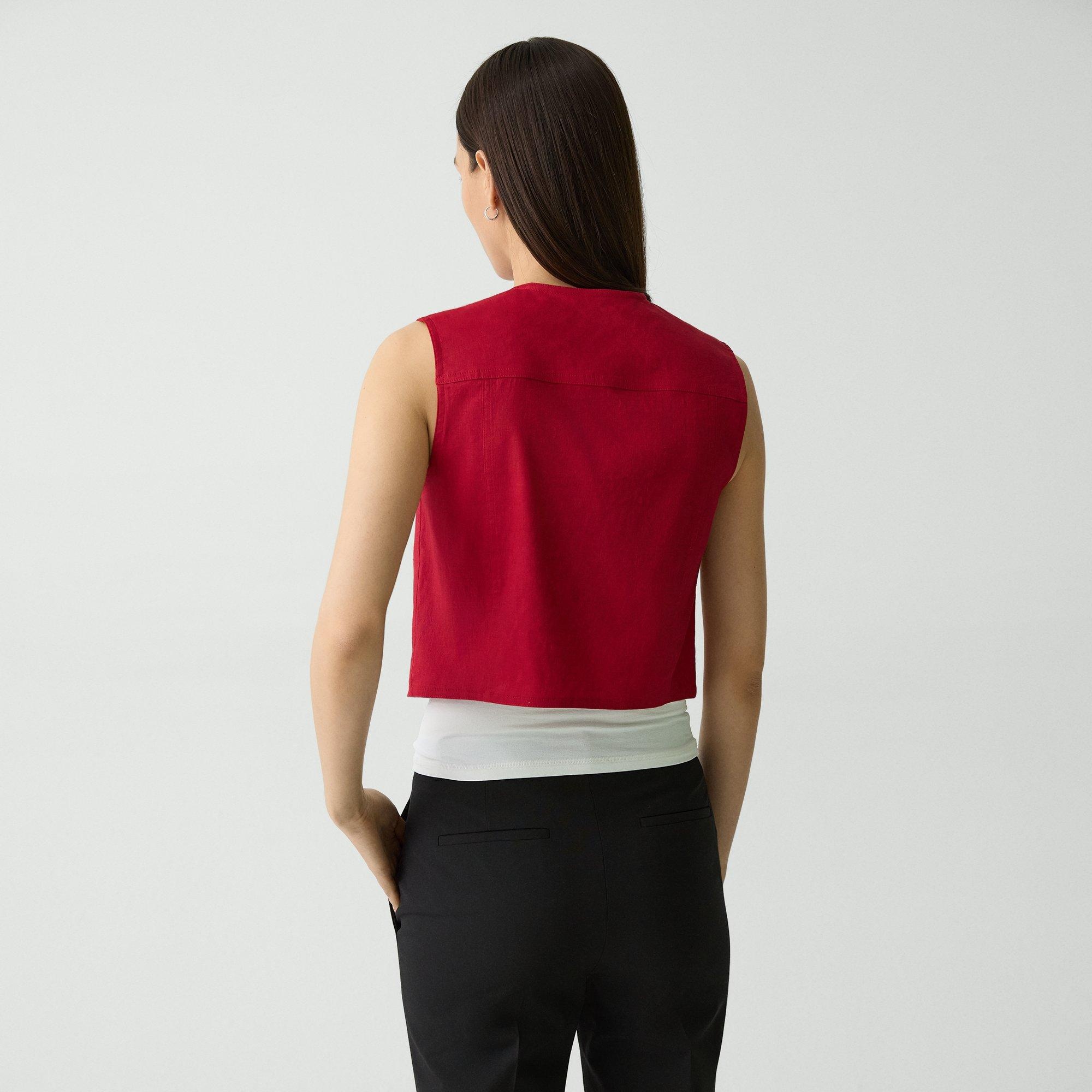 Trucker Vest in Good Linen - 4