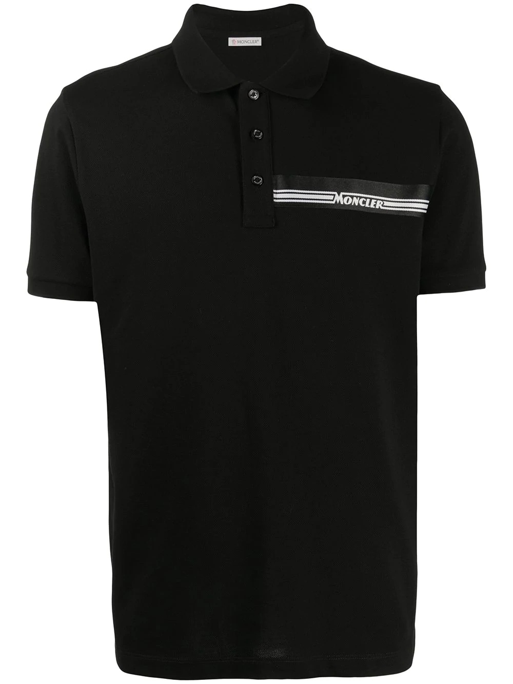 logo-print cotton polo shirt - 1