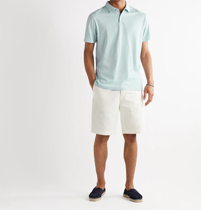 Derek Rose Ramsay Stretch Cotton and Tencel-Blend Piqué Polo Shirt outlook