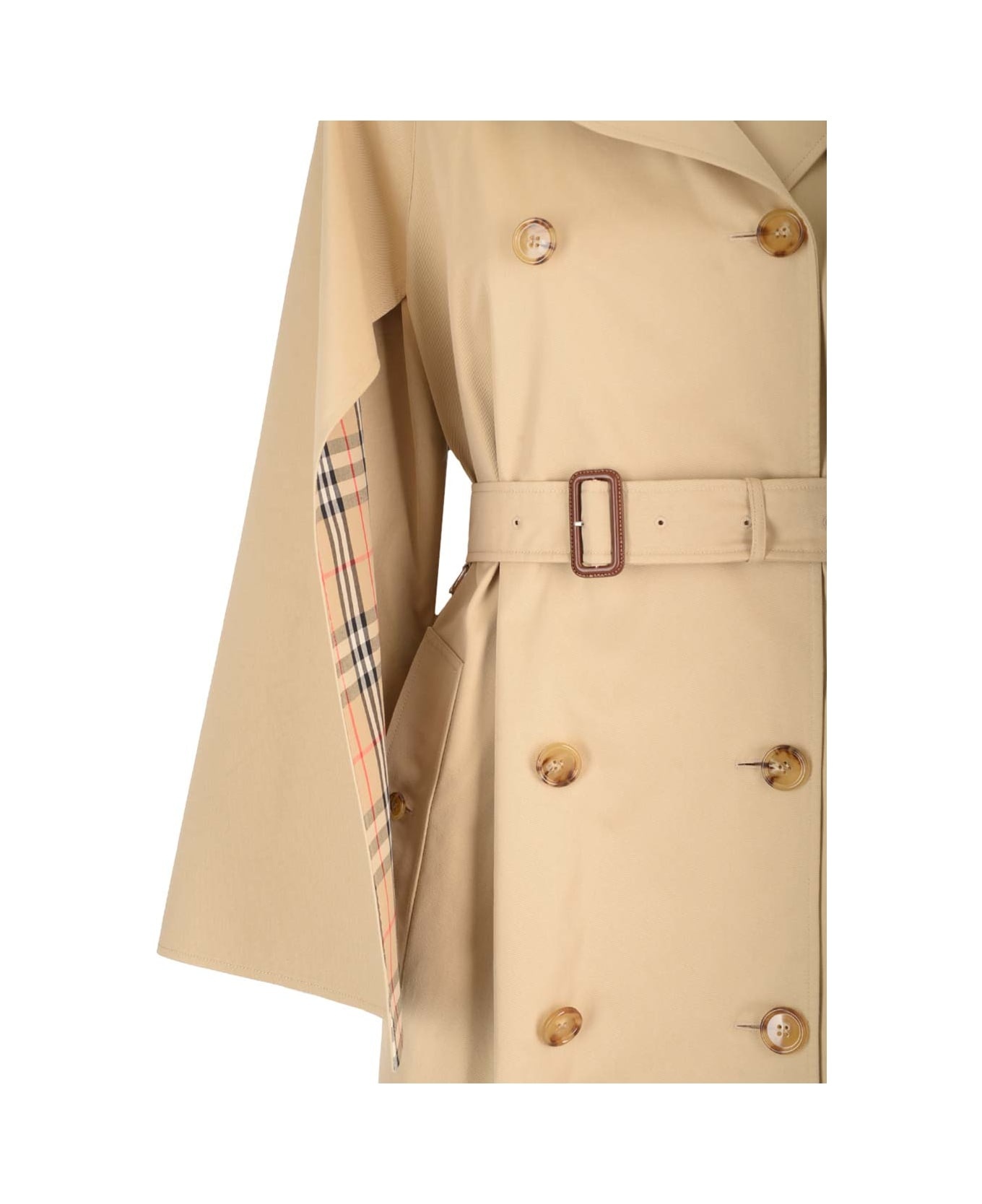 Burberry Trench Coat With Cape Sleeves | italist | REVERSIBLE