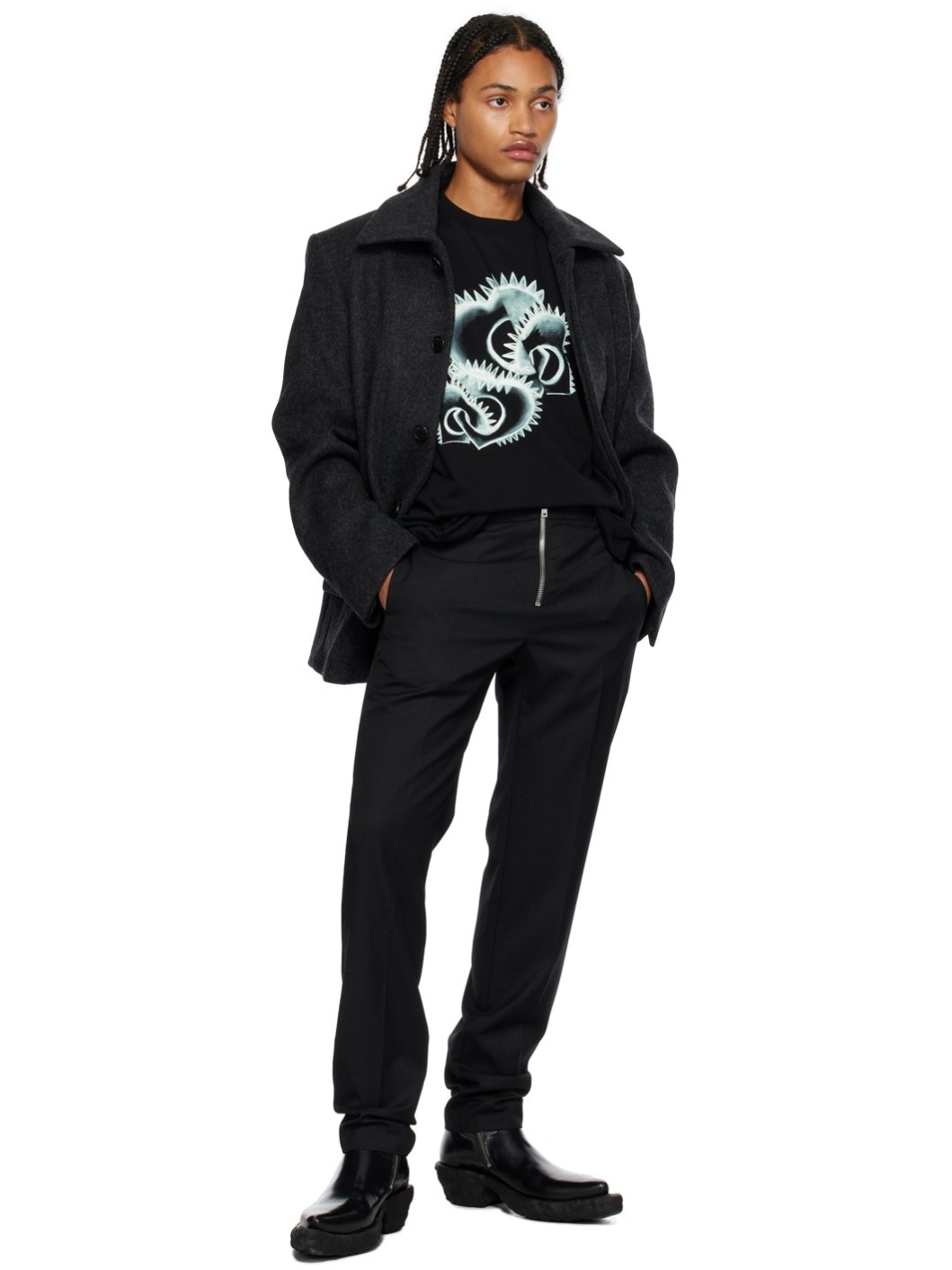 【関税込み】We11done ブラック コットン ヘンリー Blazer WE11DONE Black size S KR in Cotton - 52506430