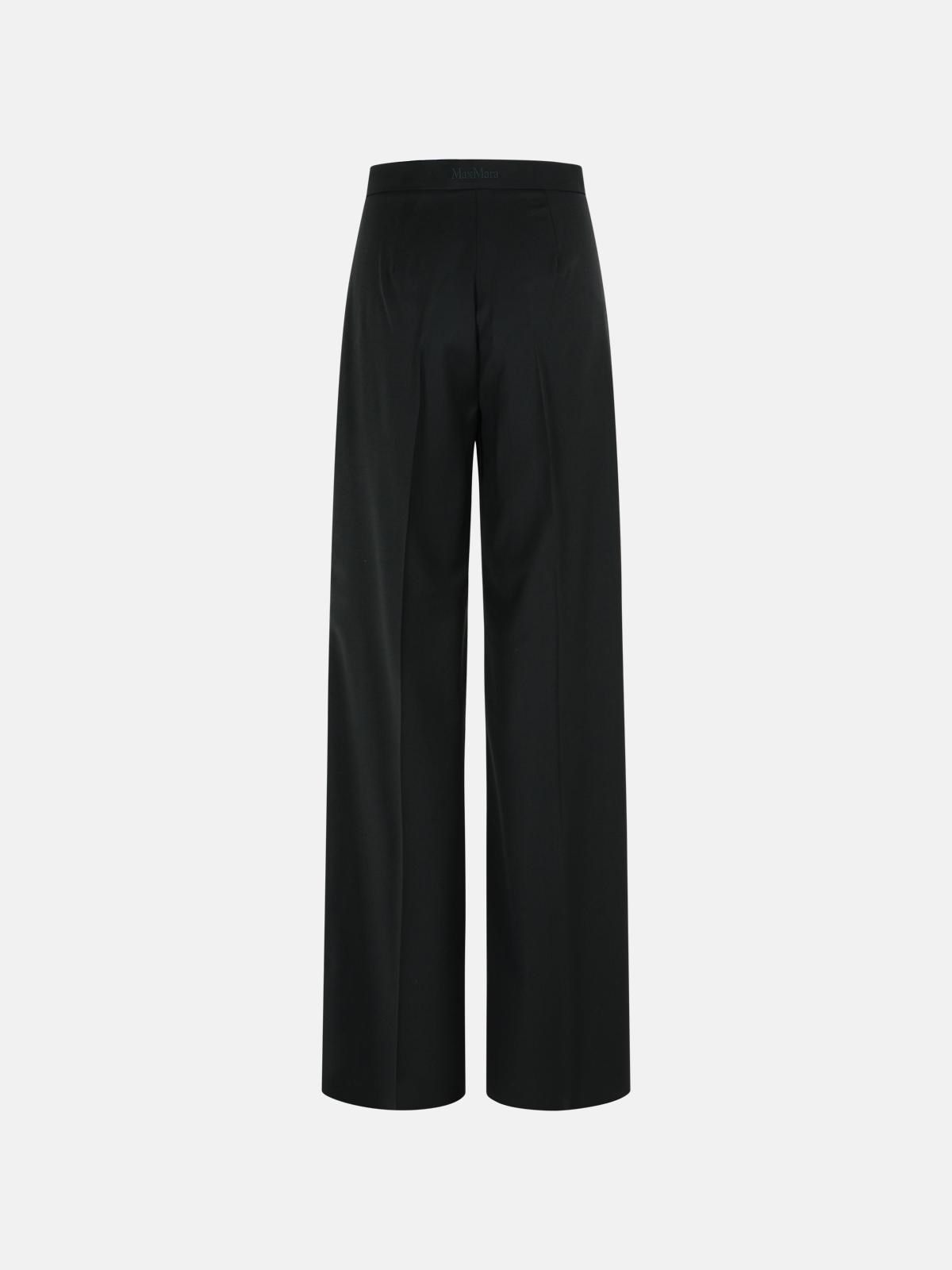 'FERNET' STRAIGHT BLACK VIRGIN WOOL PANTS - 3