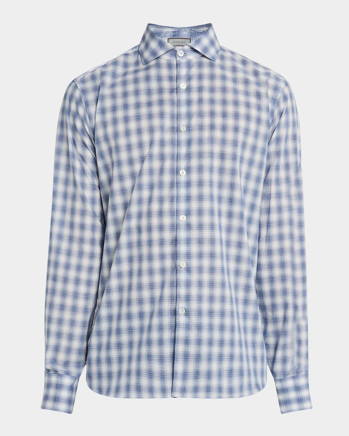 Men's Cotton Ombre Check Sport Shirt - 1