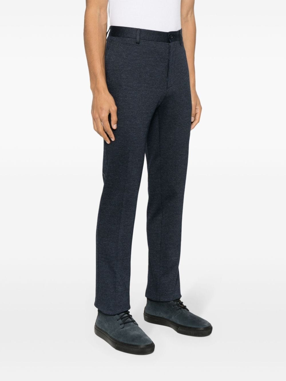 straight-leg cotton trousers - 3