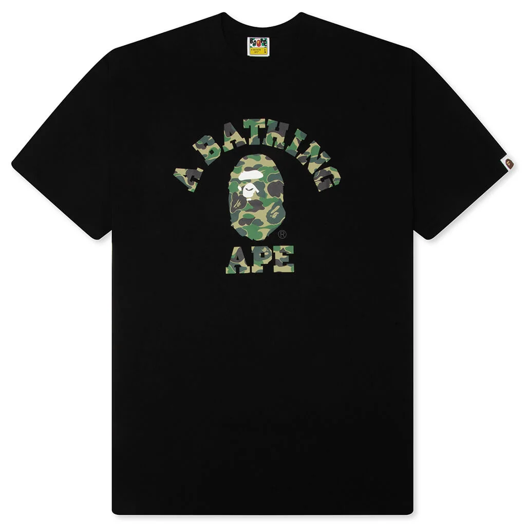 ABC CAMO COLLEGE TEE - BLACK/GREEN - 1