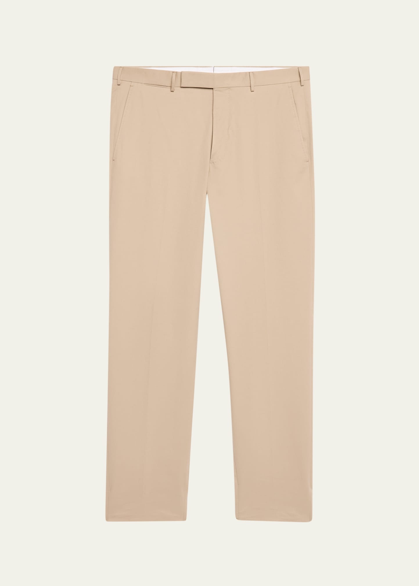 Men's Wool Slim Flat-Front Trousers - 1
