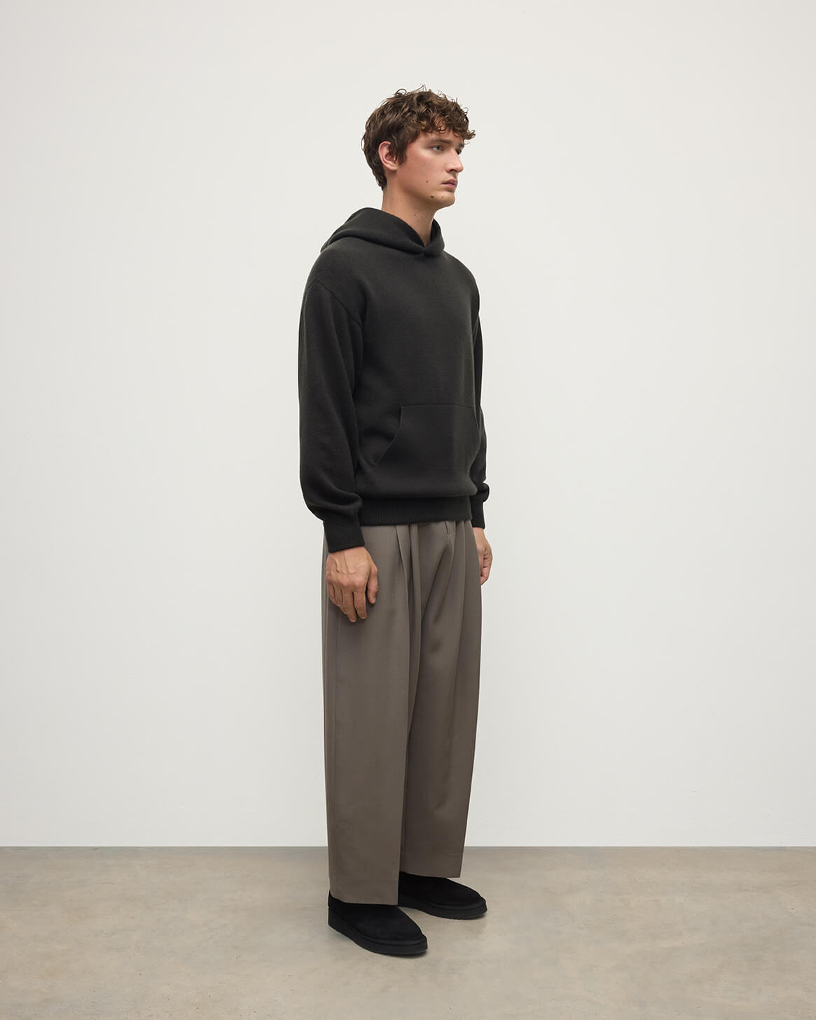 Grey Cashmere Hoodie - 3