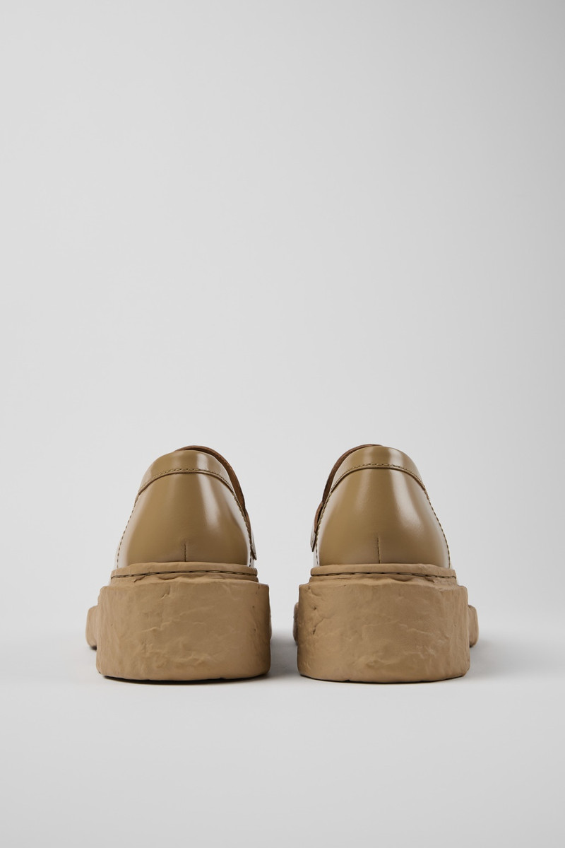 CAMPERLAB Beige Leather Loafers outlook