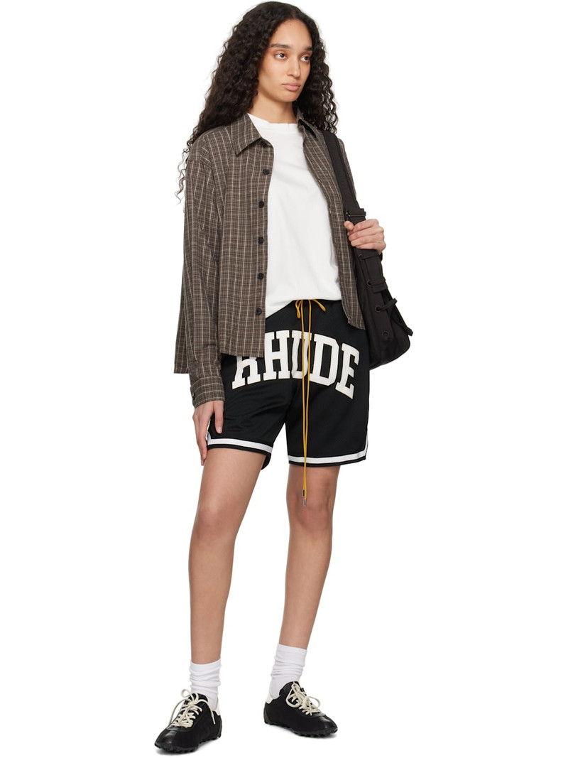 Rhude Black 'Rhude' Collegiate Basketball Shorts outlook