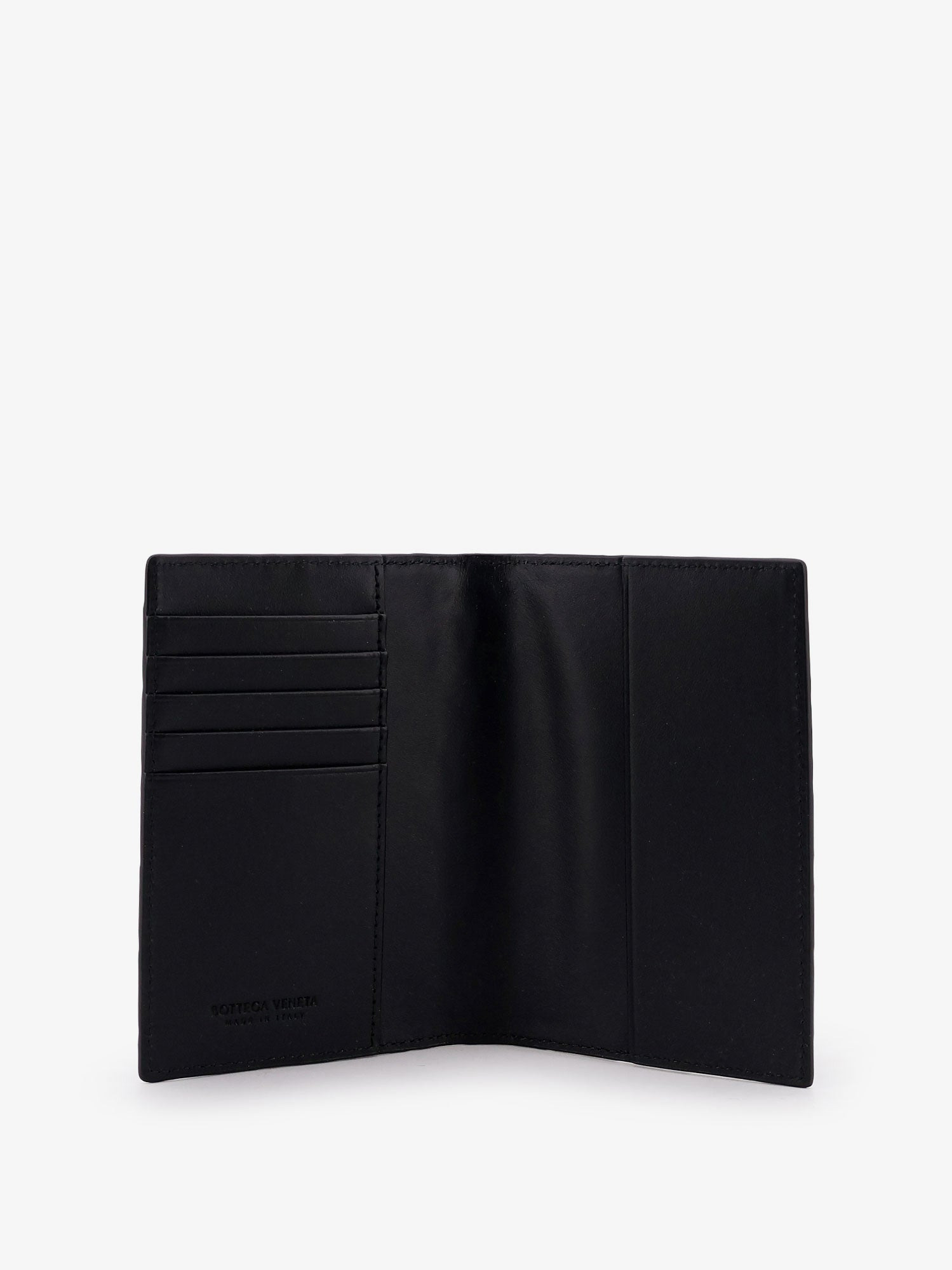 Bottega Veneta Men Leather Passport Holder With Intrecciato Motif - 3
