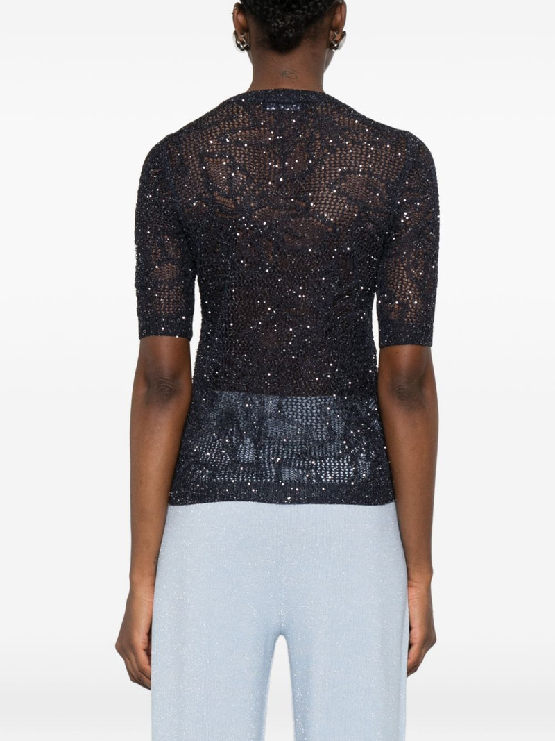open-knit sparkle T-shirt 4