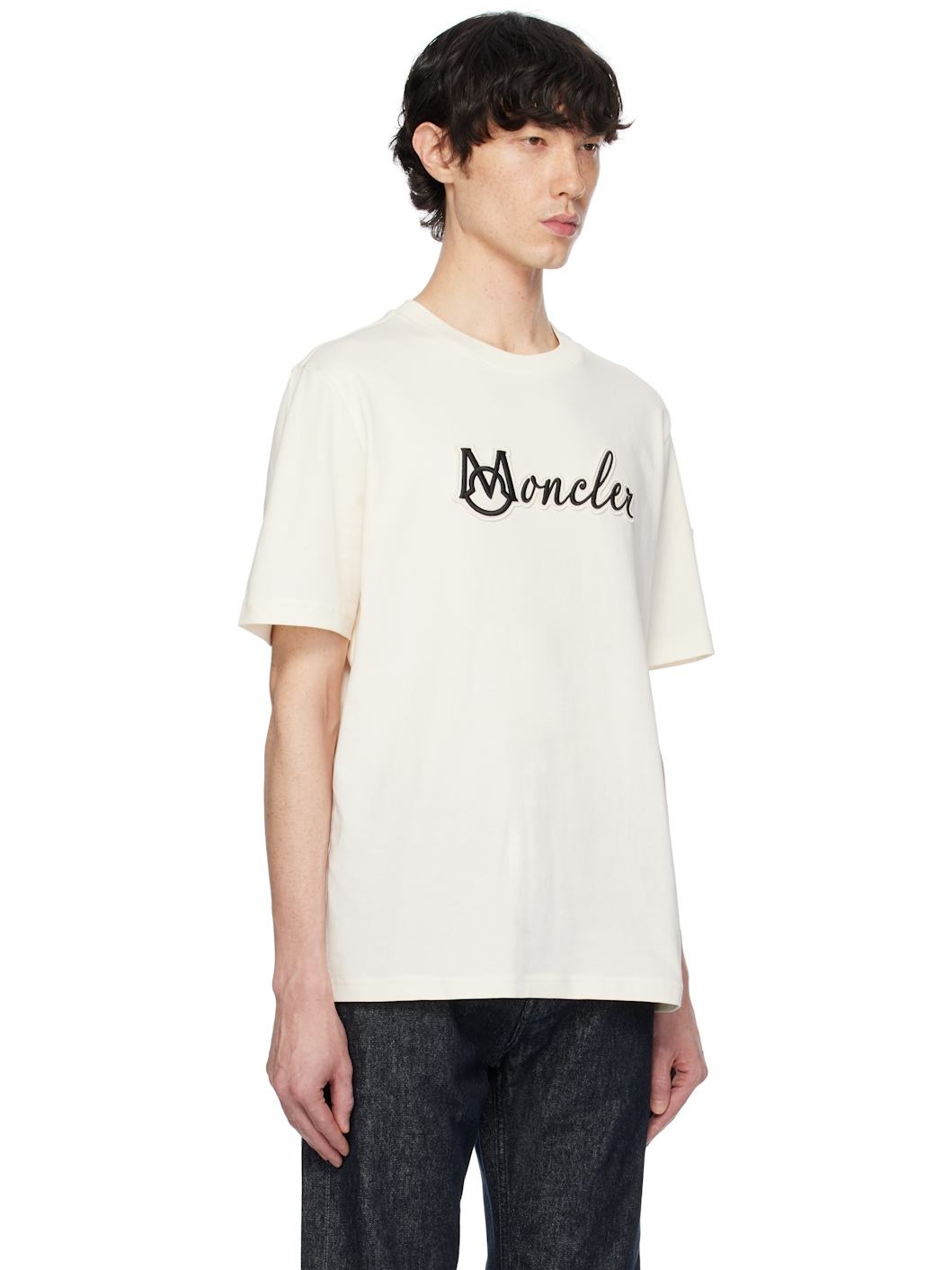 Off-White Embroidered Varsity Logo Cotton T-shirt - 2