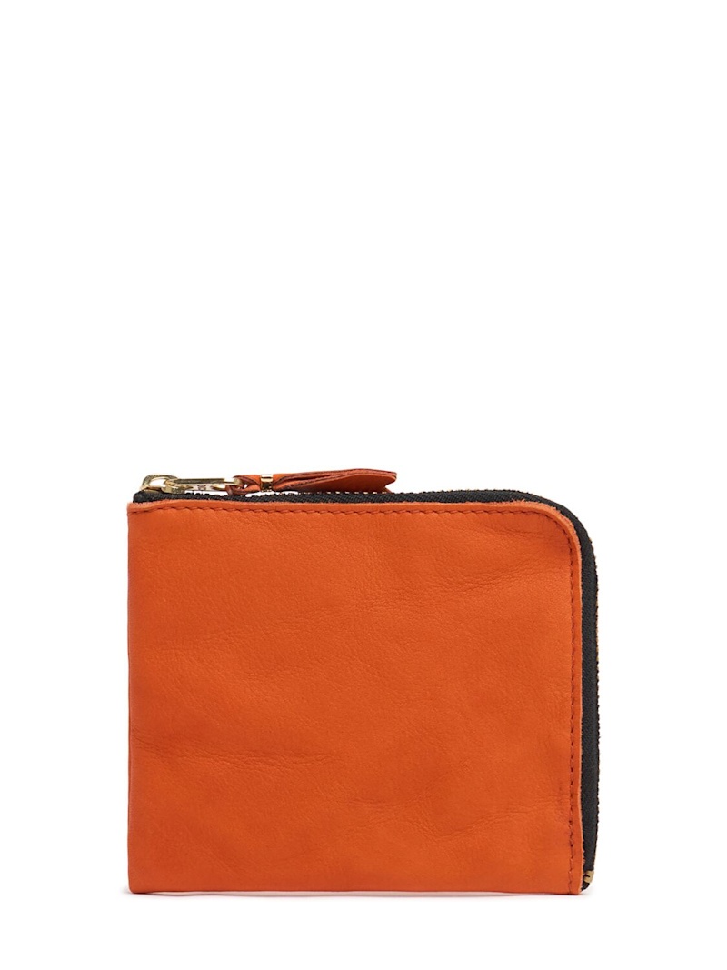 Washed leather zip wallet - 1