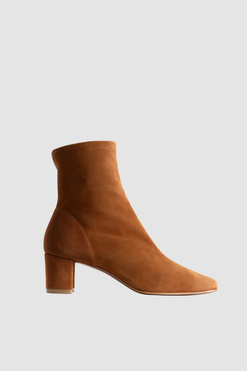 Sofia Summer Tan Suede Leather Ankle Boot 1
